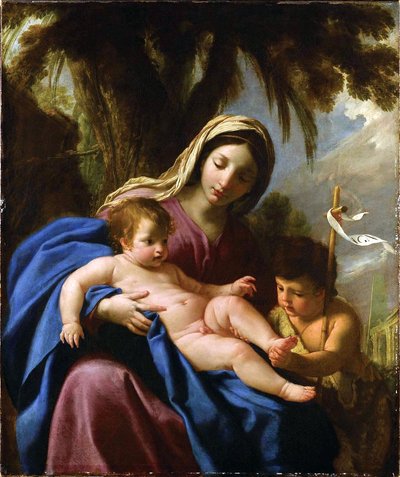 The Virgin and Child, with St John the Baptist by Eustache Le Sueur